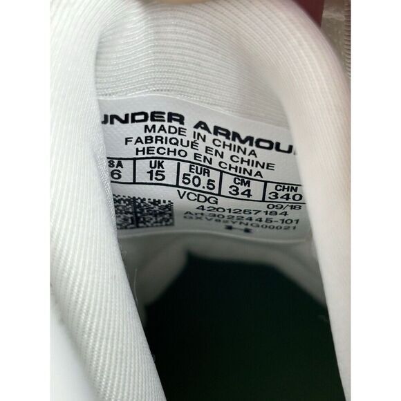 Under Armour NFL Crucial Catch Cancer‎ Awareness Cleats 3022445-101 Sz 16